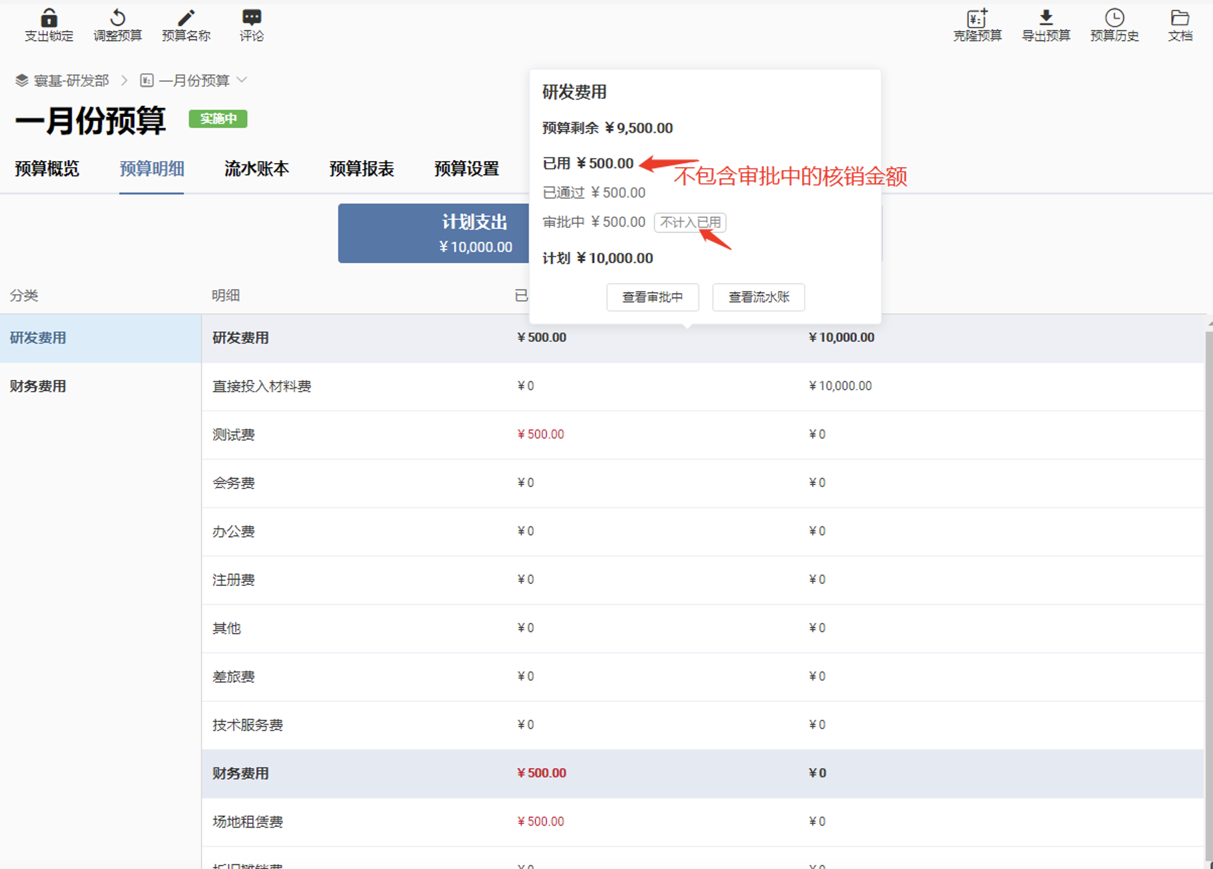 预算后扣设置时
